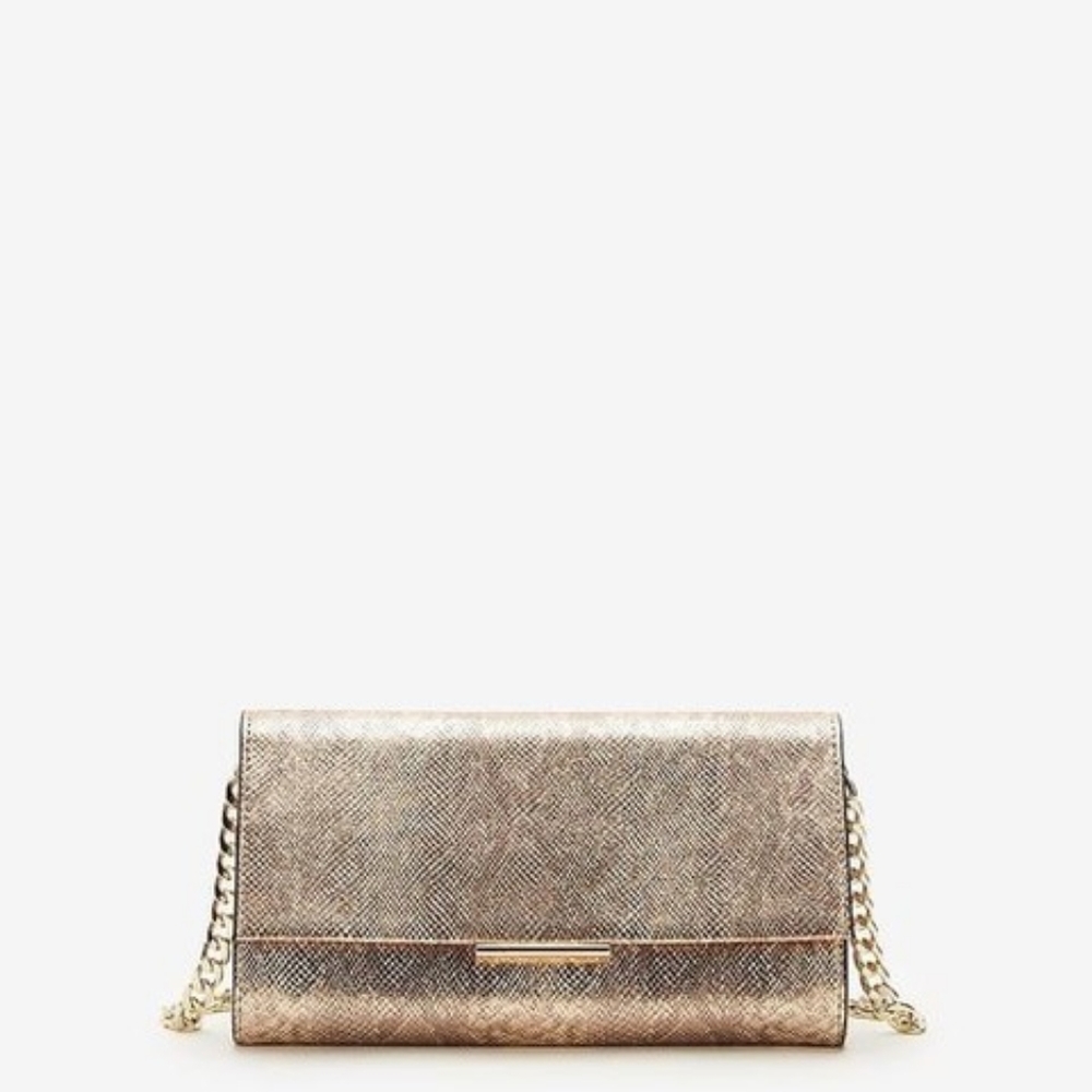 Snakeskin Textured Crossbody Bag